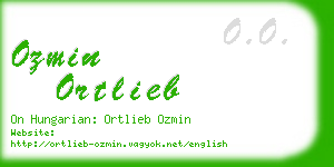 ozmin ortlieb business card